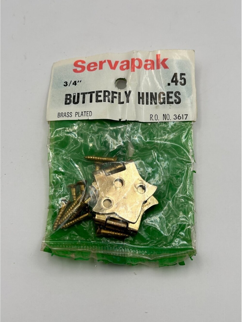Servapak 3617 Butterfly Hinges 1.9 cm New Vintage Includes Screws